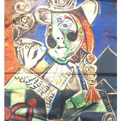 Saténový šátek 180 x 70 cm s obrazem Le Matador od Pabla Picassa