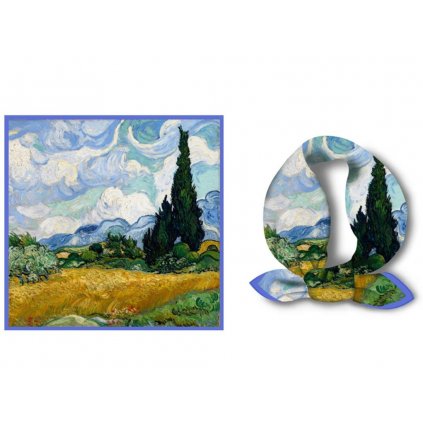 Šátek 53x53 cm--Van Gogh maluje obrazy