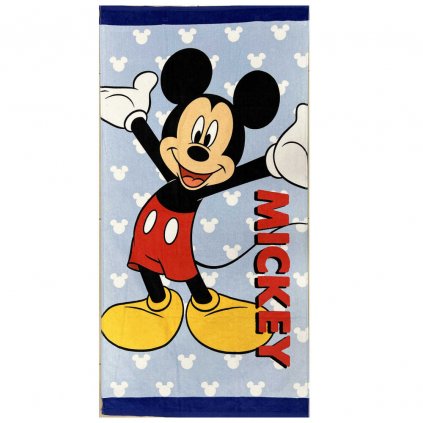 Plážová osuška Minnie a Mickey 70 x 140 cm světle modrá