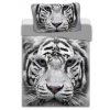 Dvoudílné povlečení 3D tygr bílá