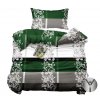2-dílné povlečení ornamenty bavlna/mikrovlákno zelená šedá 140x200 na jednu postel