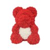 Valentýnský medvídek z umělých růží 35 cm červená