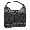 Dámská látková taška přes rameno New York šedá