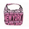 Dámská látková taška přes rameno New York růžová