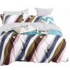 7-dílné povlečení barevné pruhy 140x200 na dvě postele obr. 2