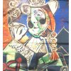 Saténový šátek 180 x 70 cm s obrazem Le Matador od Pabla Picassa