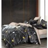 3-dílné bavlněné povlečení 140x200cm  černý mramor s puntíky