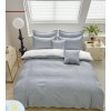 7-dílné povlečení oboustranné povlečení  šedo-bílé s puntíkem 140x200 cm
