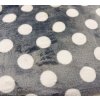 Mikroplyšové povlečení  šedé  puntíkem  70 x 90 cm, 140 x 220 cm