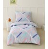 Oboustranné ložní povlečení s moderním geometrickým vzorem v pastelových barvách 140 × 200 cm / 70 × 90 cm