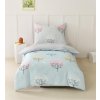 Ložní povlečení s jemným přírodním motivem stromů v pastelově modré barvě 140 × 200 cm / 70 × 90 cm