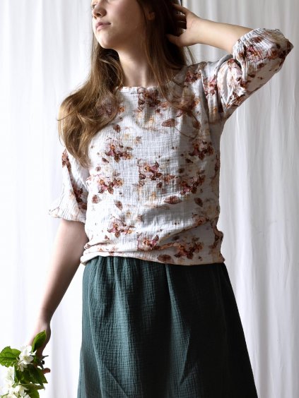 Mušelínová halenka květy