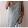 Lněné šaty na ramínka
