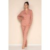 damske bavlnene pyzamo apricot dotties