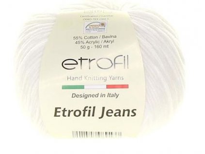 Etrofil jeans - sněhově bílá 071
