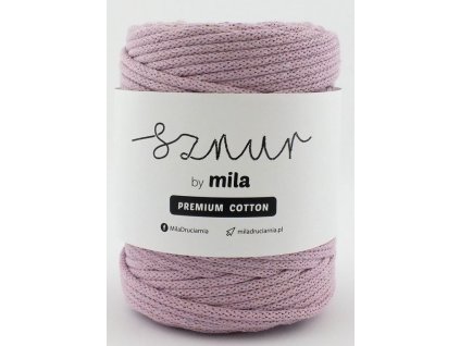 Bavlněná šňůra MILA Premium Cotton 5 mm - starorůžová