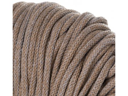 Bavlněná šňůra RADKAR 5 mm - šedá/karamel MULTIKOLOR