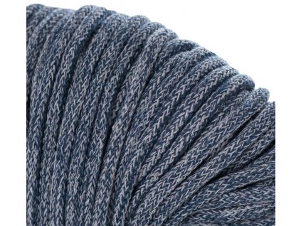 Bavlněná šňůra RADKAR 5 mm - šedá/jeans MULTIKOLOR