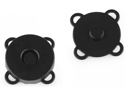 Magnetické zapínání našívací Ø18 mm - černá matná