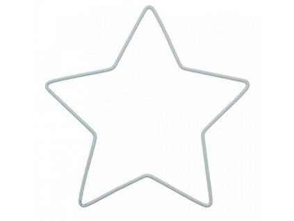 Kovová hvězda bílá - průměr 150 mm