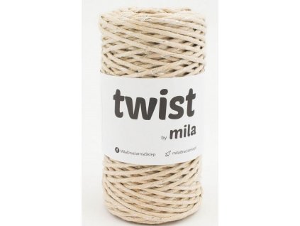 TWIST MILA 3 mm - písková stříbrná