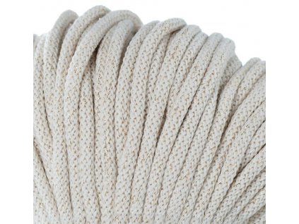 Bavlněná šňůra RADKAR Premium 5 mm - 050 přírodní/ecru zlatá