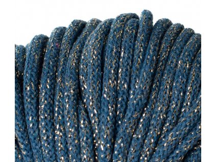 Bavlněná šňůra RADKAR Premium 5 mm - 810 petrolejová zlatá