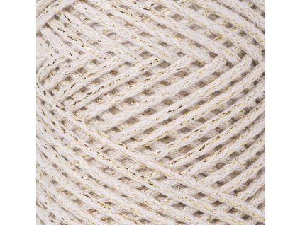 Bavlněná šňůra RADKAR Premium 2 mm - 050 přírodní/ecru zlatá