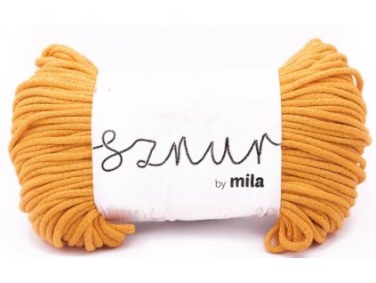 Bavlněná šňůra MILA  Glitter 3 mm  - žlutá zlatá