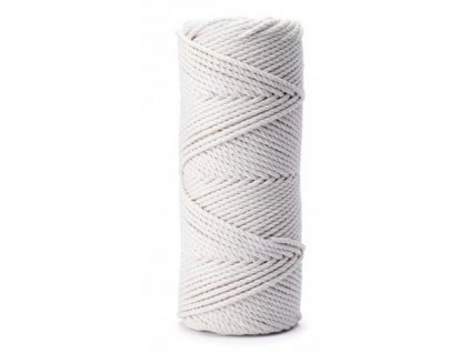 Bavlněná šňůra ANGEL TWIST 3 mm - bílá