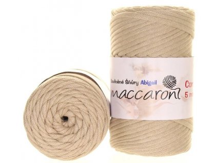 Bavlněná šňůra ABIGAIL 5 mm - světle béžová 307-02