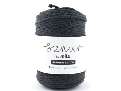 Bavlněná šňůra MILA Premium Cotton 5 mm - grafitová