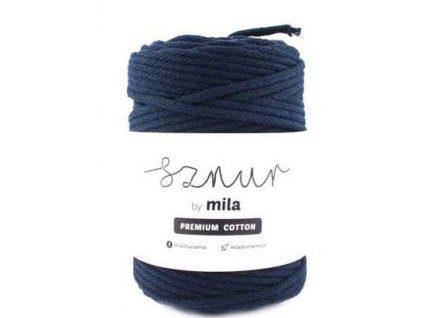Bavlněná šňůra MILA Premium Cotton 5 mm - granátová