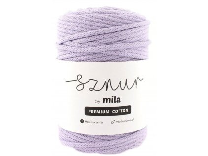 Bavlněná šňůra MILA Premium Cotton 5 mm - levandulová