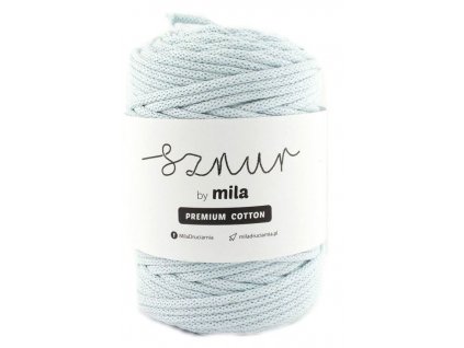 Bavlněná šňůra MILA Premium Cotton 5 mm - modrá ledová