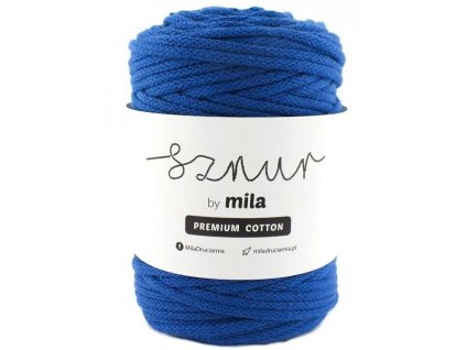 Bavlněná šňůra MILA Premium Cotton 5 mm - modrá tmavá