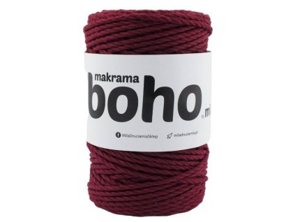 Mila Macrame BOHO 3ply 4 mm - bordová