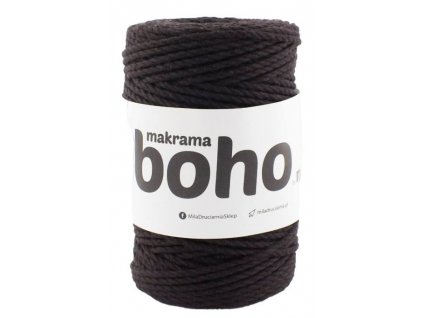 Mila Macrame BOHO 3ply 4 mm - čokoládová