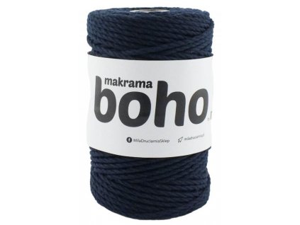 Mila Macrame BOHO 3ply 4 mm - granátová