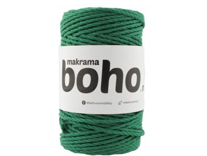 Mila Macrame BOHO 3ply 4 mm - zelená trávová