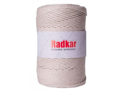 Bavlněná šňůra Radkar Macrame 3 mm - béžová 200 m