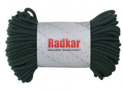 Bavlněná šňůra RADKAR 7 mm - 680 zelená lahvová