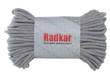 Bavlněná šňůra RADKAR 7 mm - 125 šedá tmavá