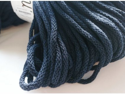 Bavlněná šňůra BERRY 3 mm - tmavě modrá