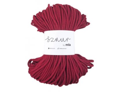 Bavlněná šňůra MILA 5 mm - víno