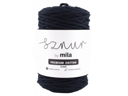 Bavlněná šňůra MILA Premium Cotton 3 mm - granátová