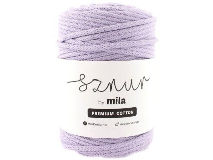 Bavlněná šňůra MILA Premium Cotton 3 mm - levandulová
