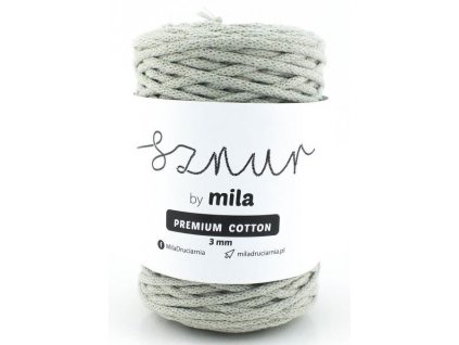 Bavlněná šňůra MILA Premium Cotton 3 mm - olivová jasná