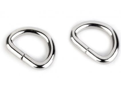 Polokroužek šířka 15 mm na koženou galanterii - nikl