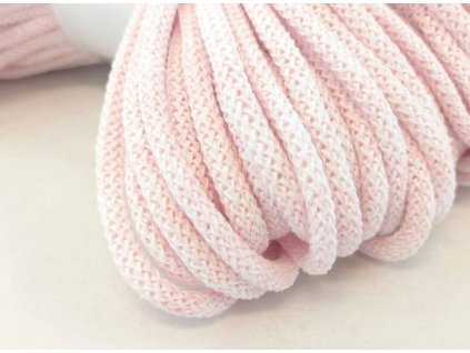 Bavlněná šňůra BERRY 3 mm - světle růžový melír - Limitka